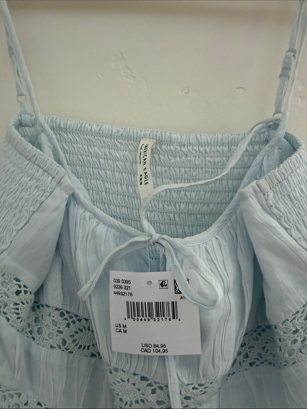 American Eagle Outfitters Pale Blue Off-Shoulder Maxi Dress - Picture 2 of 6